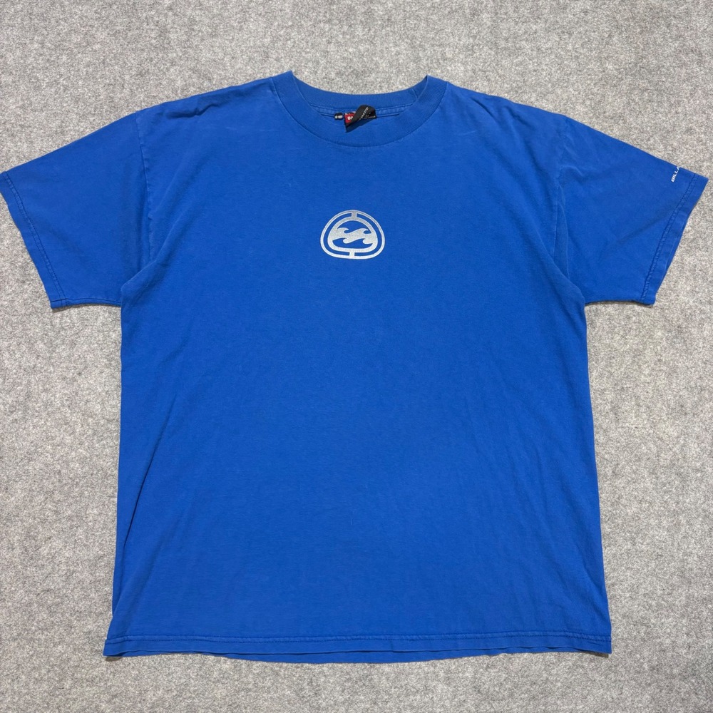Vintage Billabong Blue Graphic T-Shirt Mens Large Surf Skate Wave Logo Tee